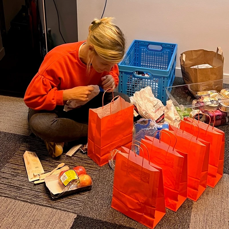 Lunchpakketten voor roadtrip